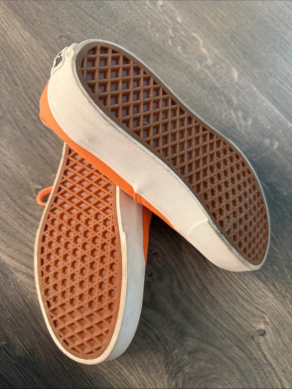 Vans Orange Canvas Low-Top Sneakers with White Soles - Picture 5 of 6